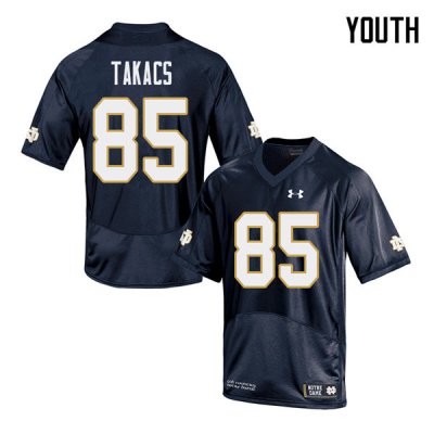 Notre Dame Fighting Irish Youth George Takacs #85 Navy Under Armour Authentic Stitched College NCAA Football Jersey EHV4599HS